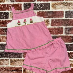 Ragsland Smocked Watermelon 🍉 & Ants 🐜 shorts set 4t girls boutique vintage